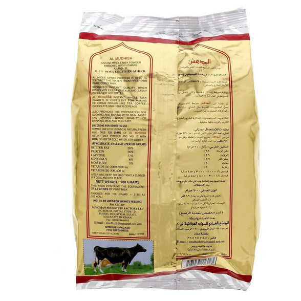 Al Mudhish Instant Whole Milk Powder 900 g