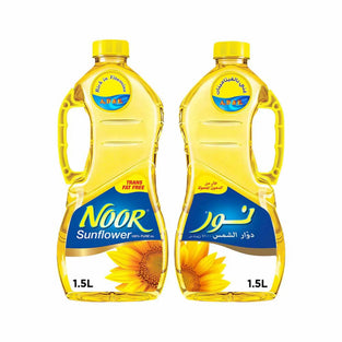 زيت دوار الشمس من نور، عبوتان × 1.5 لتر